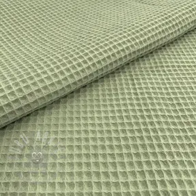 Katoen met wafelbinding dark mint