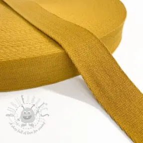 Tassenband katoen 4 cm ochre