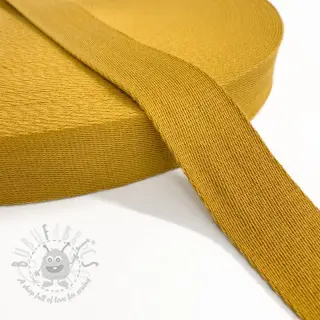 Tassenband katoen 4 cm ochre