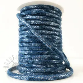 Suède koord Glitter blue