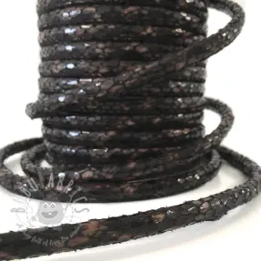 Koord kunstleer Snake choco