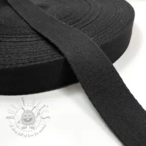 Tassenband katoen 4 cm black