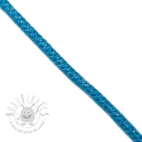 Lurexkoord 10 mm aqua