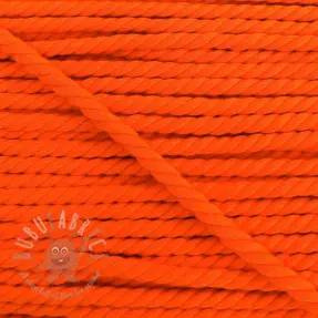 Katoenen koord getwijnd 5 mm neon orange