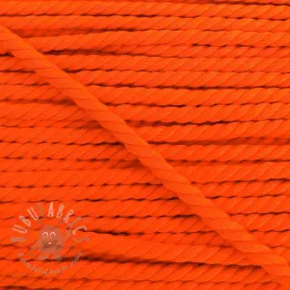 Katoenen koord getwijnd 5 mm neon orange