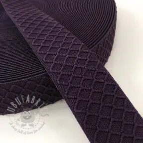 Glad elastiek 4 cm Rhombus purple