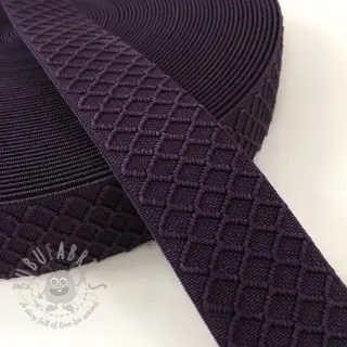 Glad elastiek 4 cm Rhombus purple