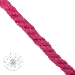 Katoenen koord getwijnd 2,5 cm fuchsia