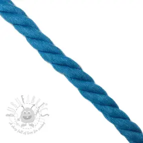 Katoenen koord getwijnd 2,5 cm aqua