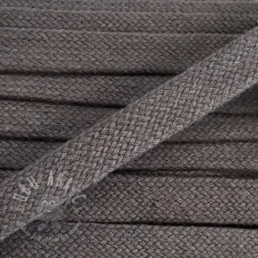 Katoenen koord plat 15 mm dark grey