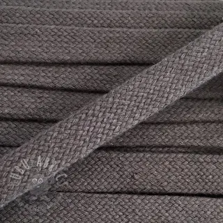 Katoenen koord plat 15 mm dark grey