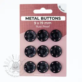 Drukknoop METAL 19 mm black