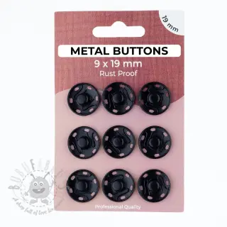 Drukknoop METAL 19 mm black
