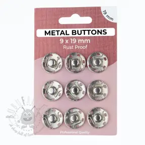 Drukknoop METAL 19 mm silver