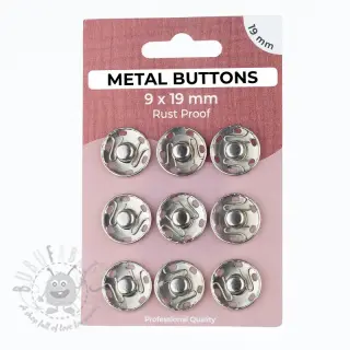 Drukknoop METAL 19 mm silver