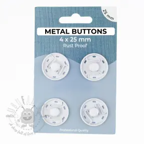 Drukknoop METAL 25 mm off white
