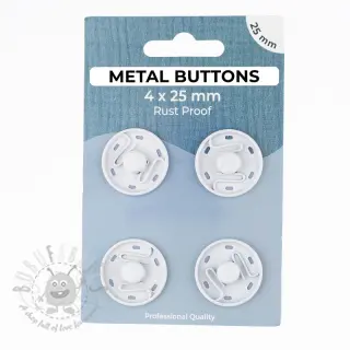 Stláčací gombík METAL 25 mm off white