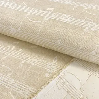 Dekoračná látka jacquard Music notes lyrics metallic