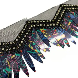 Sierkoord voor tule Burlesque zigzag multicolour
