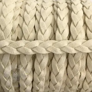 Suède koord gevlochten off white