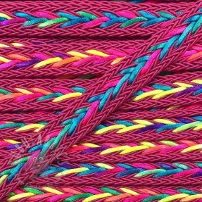 Polyester koord gevlochten NEON fuchsia