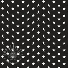 Katoenen stof Petit stars black