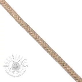 Lurexkoord 10 mm beige
