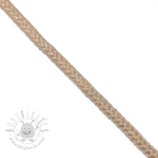 Lurexkoord 10 mm beige