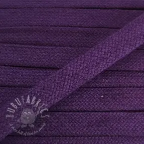 Katoenen koord plat 15 mm purple