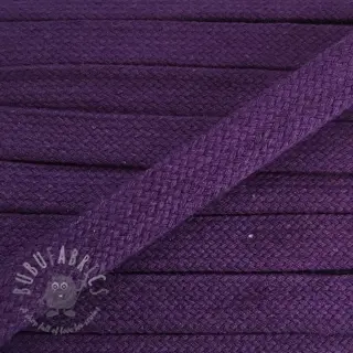 Katoenen koord plat 15 mm purple