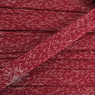 Katoenen koord plat 15 mm melange red