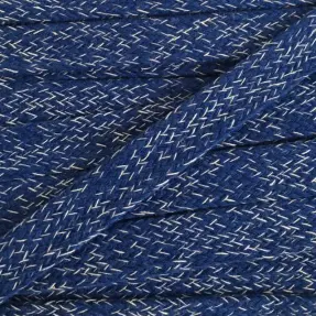 Bavlnená šnúra plochá 15 mm melange navy