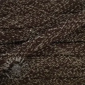 Katoenen koord plat 15 mm melange choco