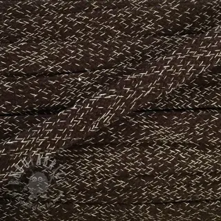 Katoenen koord plat 15 mm melange choco