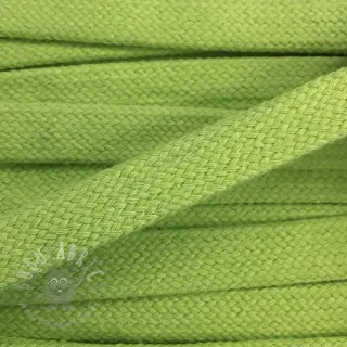 Katoenen koord plat 15 mm lime