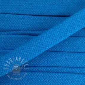 Katoenen koord plat 15 mm blue