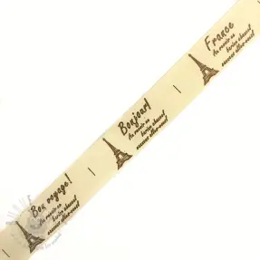 Katoenen lint Label Bon voyage