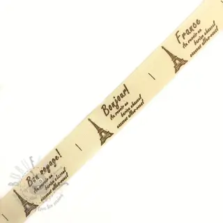 Katoenen lint Label Bon voyage