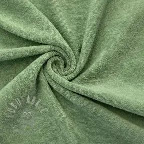 Elastische badstof old green