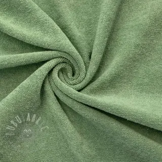 Elastische badstof old green