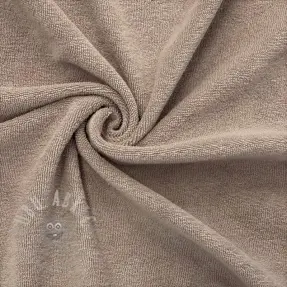 Elastische badstof taupe