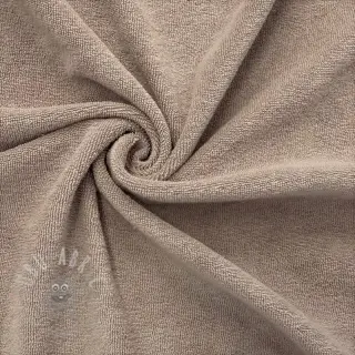 Elastische badstof taupe