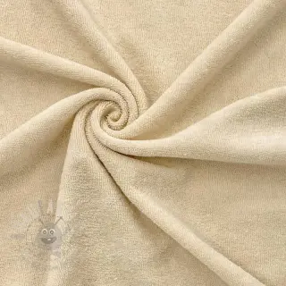 Elastische badstof beige