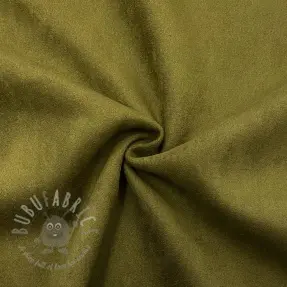 Suèdestof stretch army green