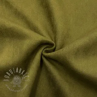 Suèdestof stretch army green