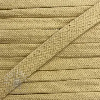 Katoenen koord plat 13 mm light yellow