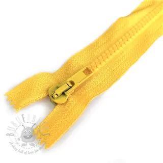 Ritssluiting bot deelbaar 70 cm yellow