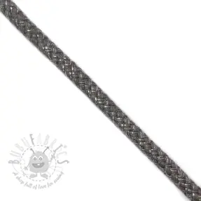 Lurexkoord 10 mm dark grey
