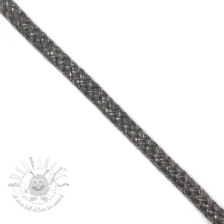 Lurexkoord 10 mm dark grey