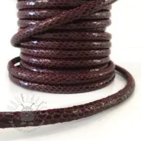 Koord kunstleer Snake bordeaux